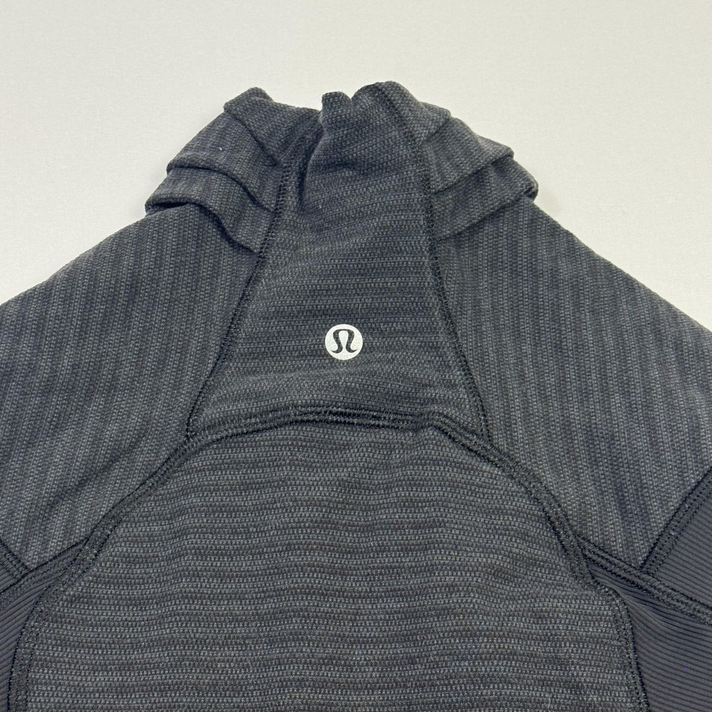 Lululemon Hoodie Womens 2 Gray Full Zip Slim Knit Hooded Stretch Activewear‎ - Picture 11 of 11